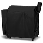 Unicook Pellet Grill Cover Compatible for Traeger Pro 34 Series, Texas, Z Grill, Pit Boss 820, Grilla Silverbac Grills, Unique Waterproof Vinyl with Polyester Lining, Outdoor Full Length Smoker Cover