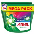 Ariel All-in-1 PODS®, Washing Liquid Laundry Detergent Capsules 86 Washes, Colour, Outstanding Stain Removal In 1 Wash, Brrrilliant In Cold & Short