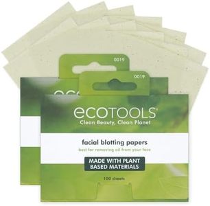 EcoTools Natural Oil Absorbing Facial Blotting Papers, Plant-Based Materials, Makeup Friendly, Removes Excess Oil, Travel Sized, Easy to Use, Perfect for Oily & Shiny Skin, 200 Sheet Count
