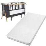 Pinkfairy® Baby Toddler Crib Foam Mattress - Compatible with Tutti Bambini Cot Mattress - Breathable Cozy Ultra Soft Anti-Allergic (80.5 x 51 x 4cm)