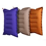 Shree Travelling Polyester Air pillow (Multi Colour ) (Double Color, Pack of 3)