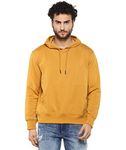 Alan Jones Clothing Men's Poly Cotton Hooded Neck Regular Fit Hoodie (Ss19-Rnhd11-Mustard-Xl_Mustard_Xl)