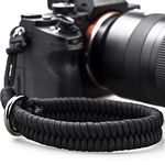 AQAREA Camera Wrist Strap for DSLR Mirrorless Camera, Quick Release Camera Hand Strap with Safer Connector, Black, 16Inch