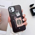 Speeqo Back Case Compatible With Iphone 11 Starbuck Print Design Soft Polycarbonate Back Cover (Double),Black