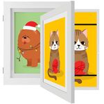 Morcheiong Kids Art Frames 8.5 x 11 Inches Home Office Artwork Display Frames for Children Art Drawing Storage, 2 Pack White