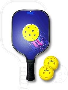 Mio Sports Kid's Pickleball Set (Ages 4-8), USAPA Approved Kid's Pickleball Paddle with Textured Surface for Better Controls and Smaller Balls for Optimal Sweet Spot.