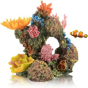 MLKLDOU Aquarium Coral Decor,Artificial Coral Reef Rock Decor, Aquarium Decoration Underwater Plants Fish Tank Ornament,Colorful for Fish Tank & Landscape Decoration,Resin Coral (03)