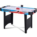 RayChee 48in Air Hockey Table for Kids and Adults, Air-Powered Play with LED Scoring, 2 Pucks and 2 Pushers, Multiplayer Table Air Hockey Game for Home, Game Room, Bar