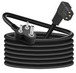 FEDUS 1.8 Meter 90 Degree L Shape 3 Pin Computer Power Cable Cord for Desktops PC and Printers/Monitor SMPS Power Cable IEC Mains Power Cable Black.