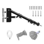 SITTO Ring Light Wall Mount 43inch/110cm, Triangle Boom Arm for Barbershop, Beauty Salon, Live Streaming, Tattoo, Photography Studio, Support 180° Rotation