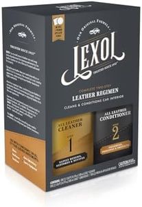 Lexol Leather Care Kit Conditioner and Cleaner, Use on Car Leather, Furniture, Shoes, Bags and Accessories, Trusted Leather Care Since 1933, Quick & Easy 2-Step Regimen, 16.9 oz Bottles Plus 2 Sponges,Black