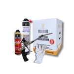 Vega Bond SF001 1-Pack with Gun and Cleaner, Premium Single Component, Self Expanding, Purplecoat Closed Cell Insulation Spray Foam, Acoustic Spray (20 Board Feet Coverage)