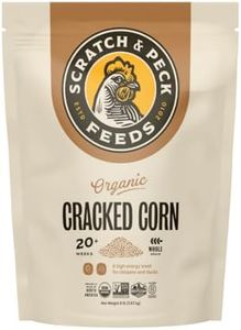 Scratch and Peck Feeds Cluckin' Good Cracked Corn - 8 lbs - Carbohydrate and Protein Supplement Chicken Feed - Organic and Non-GMO Project Verified