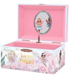 Musical Fairy Jewellery Box for Girls - Kids Music Box with Spinning Fairy and Mirror, Princess Birthday Gifts for Little Girls, Jewellery Boxes for Ages 3-10 - 15.2 x 11.8 x 8.9 cm