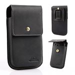 Topstache Leather Phone Holster for Belt,Flip Cell Phone Case with Belt Clip for S22 Ultra,S22 Plus,S22,Leather Phone Pouch for iPhone 14/13 Pro Max, Universal Smartphone Leather Sheath.