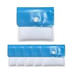 Rumyve Portable Cigarette Ash Bag Compact Fireproof PVC Unscented,6pcs Reusable Pocket Ashtray,Unscented Ashtray for Smokers Traveling Outdoors(Blue)