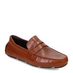 Cole Haan Men's Grand Laser Penny Driver Loafer, British Tan/Java, 11