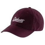 Carhartt Unisex, Canvas Script Graphic Cap, BLACKBERRY, One Size