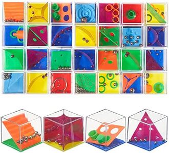 THE TWIDDLERS 56 Mini Cube Brain Teaser Puzzle Box Set - Assorted Difficulty Levels, Ideal Mini Games Challenge as Party Bag Fillers for Kids or Adults, Multipack Classroom Rewards