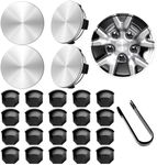 Wheel Center Caps for Tesla: Wheel Hub Caps Center Cover Designed for Tesla Model Y X S 19 Inch Wheel with 4 Hub Center Cap + 20 Lug Nut Cover + 1 Pack Wrench