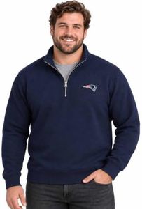 New England Patriots NFL Quarter Zip Fleece Pullover Unisex Sweatshirt