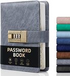 WEMATE Password Book with Lock, Pas
