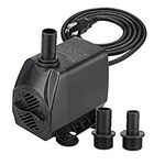 KEDSUM 880GPH Submersible Aquarium Water Pump Hydroponic Fountain Powerhead, Higher Speed Flow, Multifunction for Fish Tank Pond Rockery Waterfall