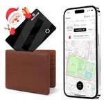 Wallet Tracker Card, Wallet Finder, Slim Tracker Works with Find My (iOS only), Item Locator for Wallet, Suitcase, ID Card, Luggage Tag, Find My Wallet IP68 Waterproof, Black 1 Pack