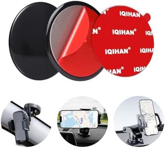 Adhesive Dashboard Pad Mounting Disk for Car Suction Cup Phone Holder Mount Base, 2pack 80mm(3.15") Extra Sticky Plastic Replacement Disc for Garmin Tom Tom GPS Cell Phone Stand Cradle Tablet Etc