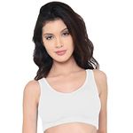 Laavian Women's Modal Non Padded Wire Free Everyday Bra White