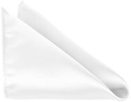 Moda Di Raza pocket squares for men, Handkerchief 10 x 10, Hanky Satin Finish, Handkerchief for Men, White-2, One Size