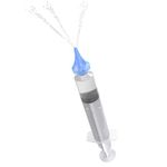 EZY DOSE Ear and Ear Wax Cleaner for Humans, Includes 1 Saline Pack, Syringe with Tri-Stream Tip, Safe and Antibacterial, Clear, Includes both Syringe and Saline