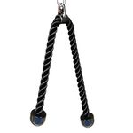 KORIKAHM Long Tricep Rope, Rope Pull Down Attachment 47 55 Inch Length Long, Tricep Rope Cable Attachment, Tricep Pull Down Rope for Home Gym Pulley System,Cable Machine Attachment (Length 47")