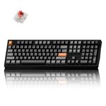 Keychron P6 Ultra 8000Hz Wireless Mechanical Gaming Keyboard, Rapid-Assembly Full-Size Aluminum Knob, 2.4GHz/Bluetooth 5.3/Wired ZMK, RGB Hot-Swap K Pro Silent Red Linear Switch for Mac Windows Linux