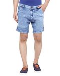 Ben Martin Men's Regular Fit Knee Length Blue Casual Wear Denim Shorts Size 40