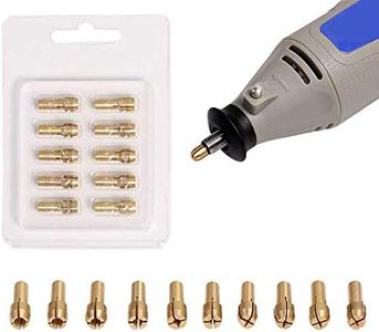 10 Pcs Brass Drill Chuck Precision 0.5-3.2mm Brass Collet Drill Chuck Fits Dremel Rotary Tools Collect Chuck Holder Electric Grinding Drill