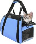 TIYOLAT Pet Carrier Bag, Airline Approved Duffle Bags, Pet Travel Portable Bag Home for Little Dogs, Cats and Puppies, Small Animals (Small, Blue)
