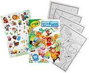 Crayola Fairytale Colouring Book, 96 Pages of Various Fairy Tales, Little Red Riding Hood and More, Includes Sticker Sheet, Great for Kids