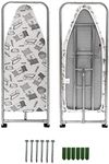 Duwee 14"x38" Wall Mounted and Door Mounted Ironing Board with Heat Resistant Cover