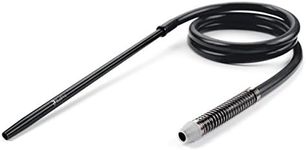 BudPro Hookah Hose with long Aluminum handle - BLACK color Silicone - Best dream 185cm hookah tip - with Spring to prevent flexion