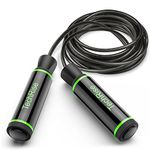 TechRise Skipping Rope, Jumping Rope with Soft Memory Foam Handle, Tangle Free Skipping Rope, Light-weighted, Adjustable Length for Exercises, Fitness Workout, Fat Burning and Boxing