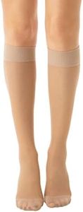 Relaxsan Basic 850 (1 Pair - Skin, Sz.1) - 140 denier moderate support knee high socks 18-22 mmHg