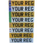 Standard Number Plates - 100% MOT Compliant - Car/Van - Customised Road Legal Personalised Registration UK, GB, EV and More..