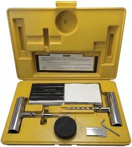 Sherco-Auto Tire Plug Kit 66 Piece - Pro Heavy Duty Flat Tire Repair Tool Kit - Fix for Car Truck Motorcycle ATV RV Jeep & More - All in One Puncture Repair Kit