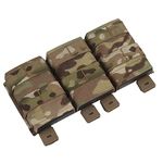 Tarnnetz Tactical Molle Fast Triple 5.56mm Magazine Pouch Three Mag Carrier Holder Pocket Nylon Shorty Mag Pouch for Airsoft Hunting Shooting Sports, M