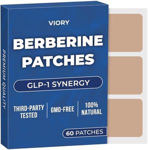 Berberine GLP-1 Patches for Women & Men | GLP1 Patch with Berberine, L-Glutamine, Garcinia Cambogia, Resveratrol | 60 Days Supply