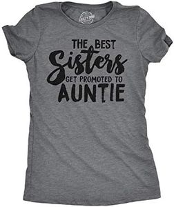 Crazy Dog Womens Best Sisters Get Promoted To Auntie Funny Cool Aunt