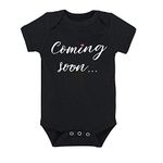 New Mom Gifts Coming Soon Baby Outfits for Newborn Boys & Girls Pregnance Annoucement (COM-LBK,3-6M)