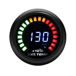 ETOPARS Universal Car Vehicle 2inch 52mm Smoke Tint Len Digital Exhasut Gas Temp Temperature Gauge Meter Kit EGT 20 LED Light Display Racing Gauge