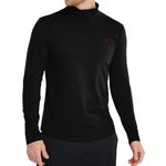 SSLR-Thermal-Shirts-for-Men-Turtleneck Long Sleeve Tee Shirts Fleece Lined Winter Slim Fitted Mock Neck Base Layer, Black, Small